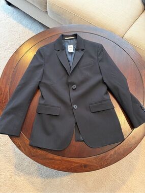Hugo Boss Boys Navy-Black Two-Button Blazer